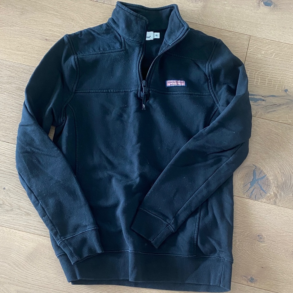 Vineyard Vines Men's Black Zip-Up Sweater